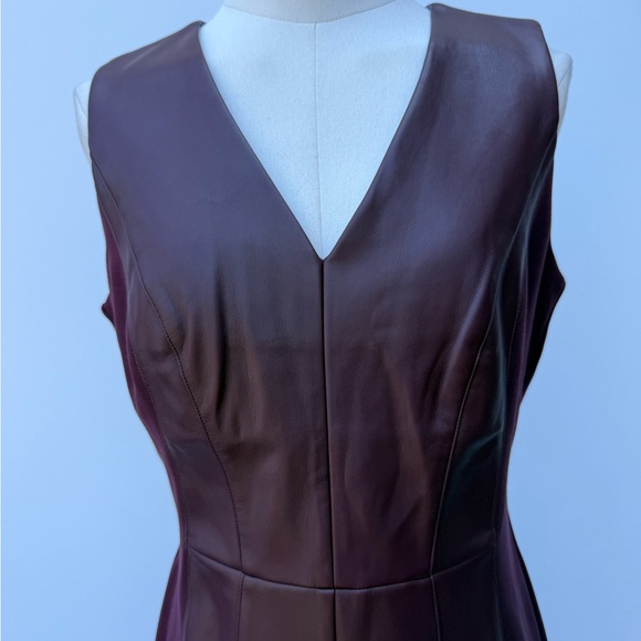 International Concepts / INC Women’s Faux Leather Panel Midi Dress SZ 10 Petite - Picture 6 of 17